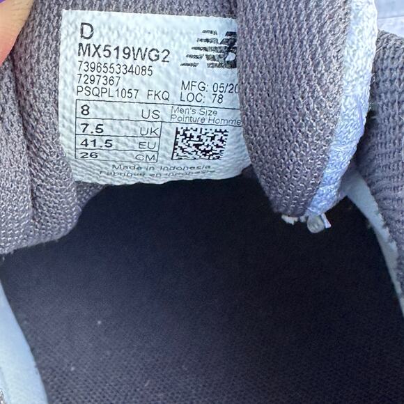 New Balance 519 Mens Cross Training Shoes White Size 8 MX519WG2 New Sneakers - Picture 6 of 12